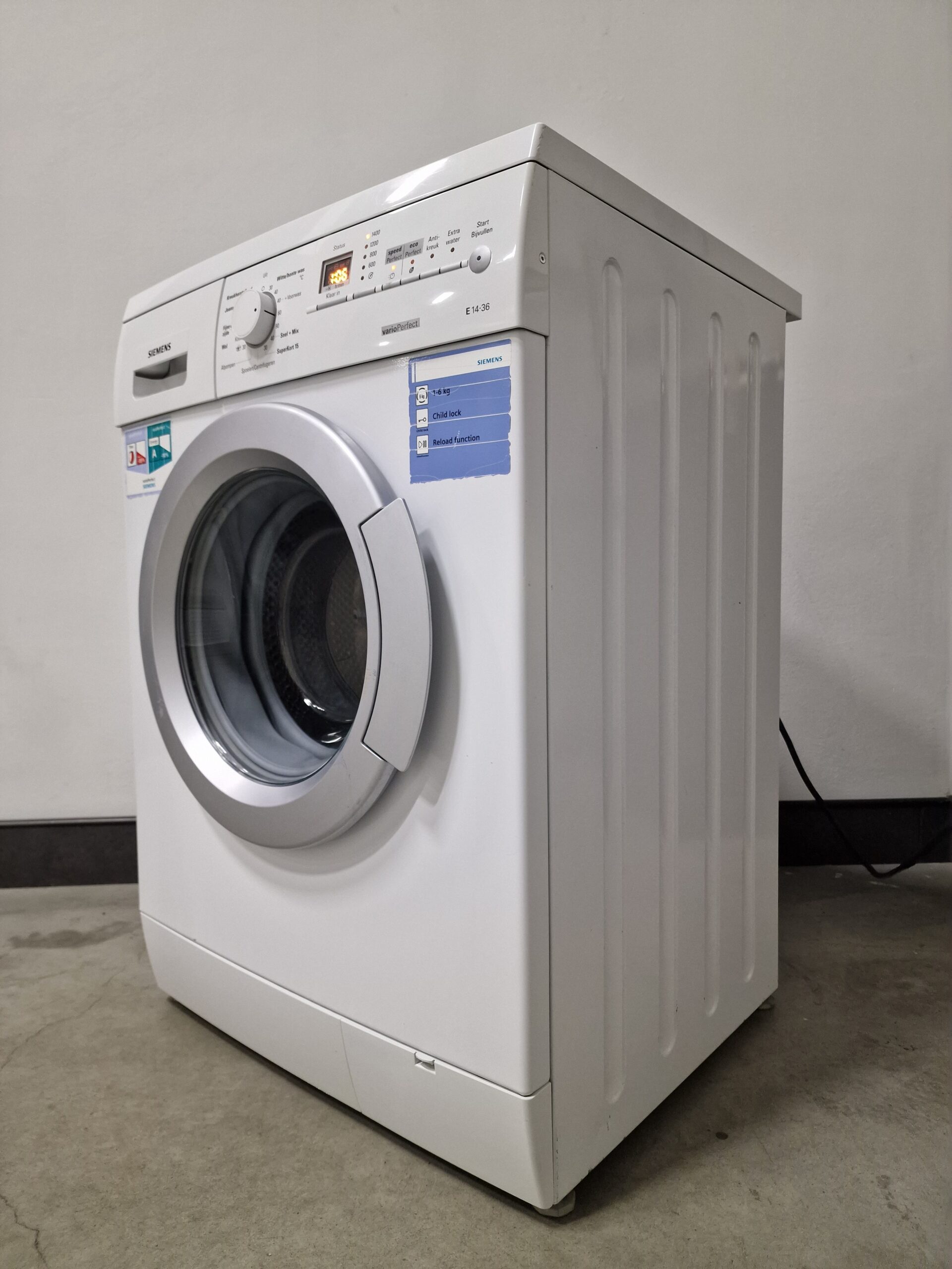 Siemens WM14E366NL Wasmachine 6 kg A - Afbeelding 5