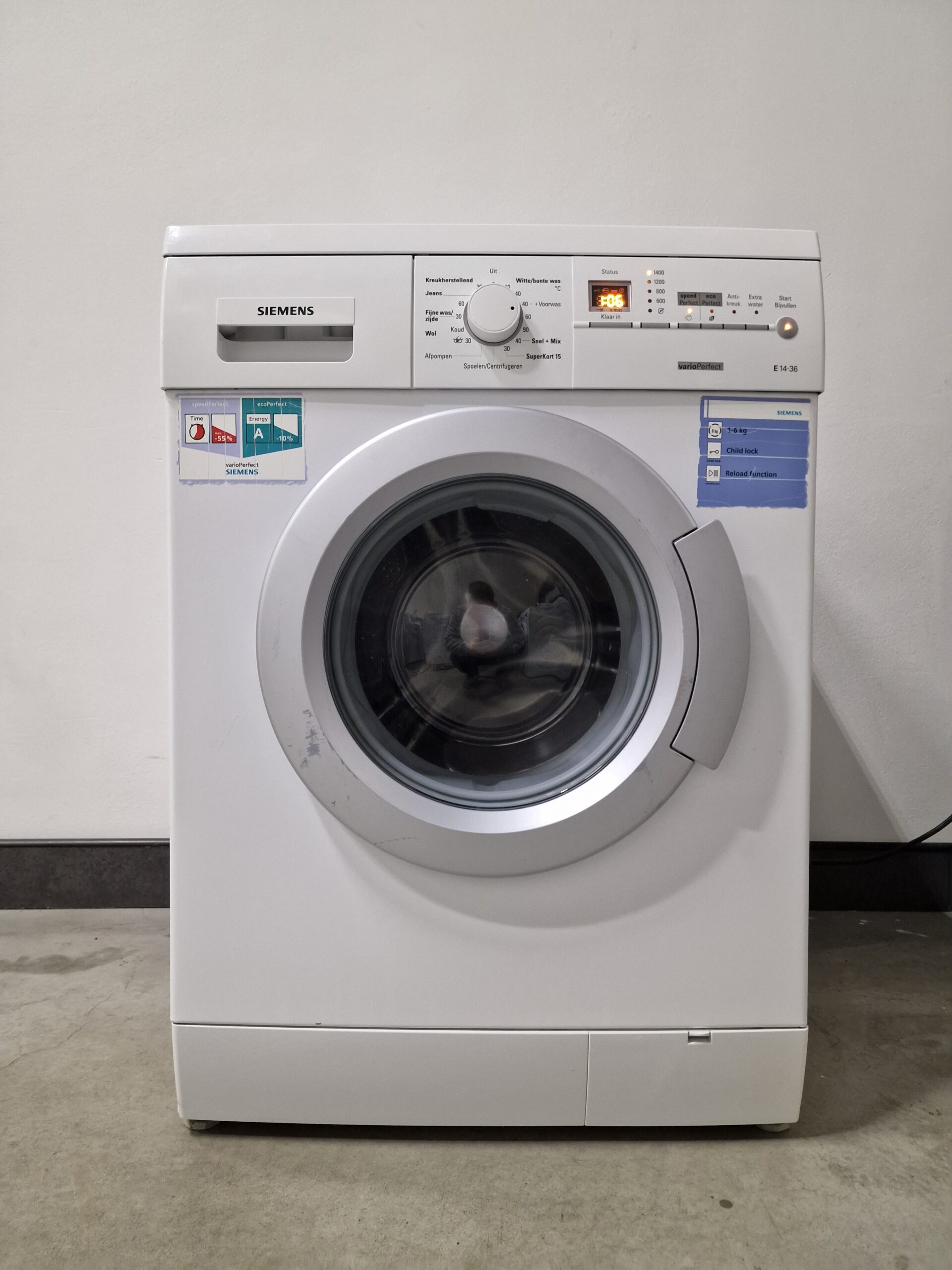 Siemens WM14E366NL Wasmachine 6 kg A - Afbeelding 3
