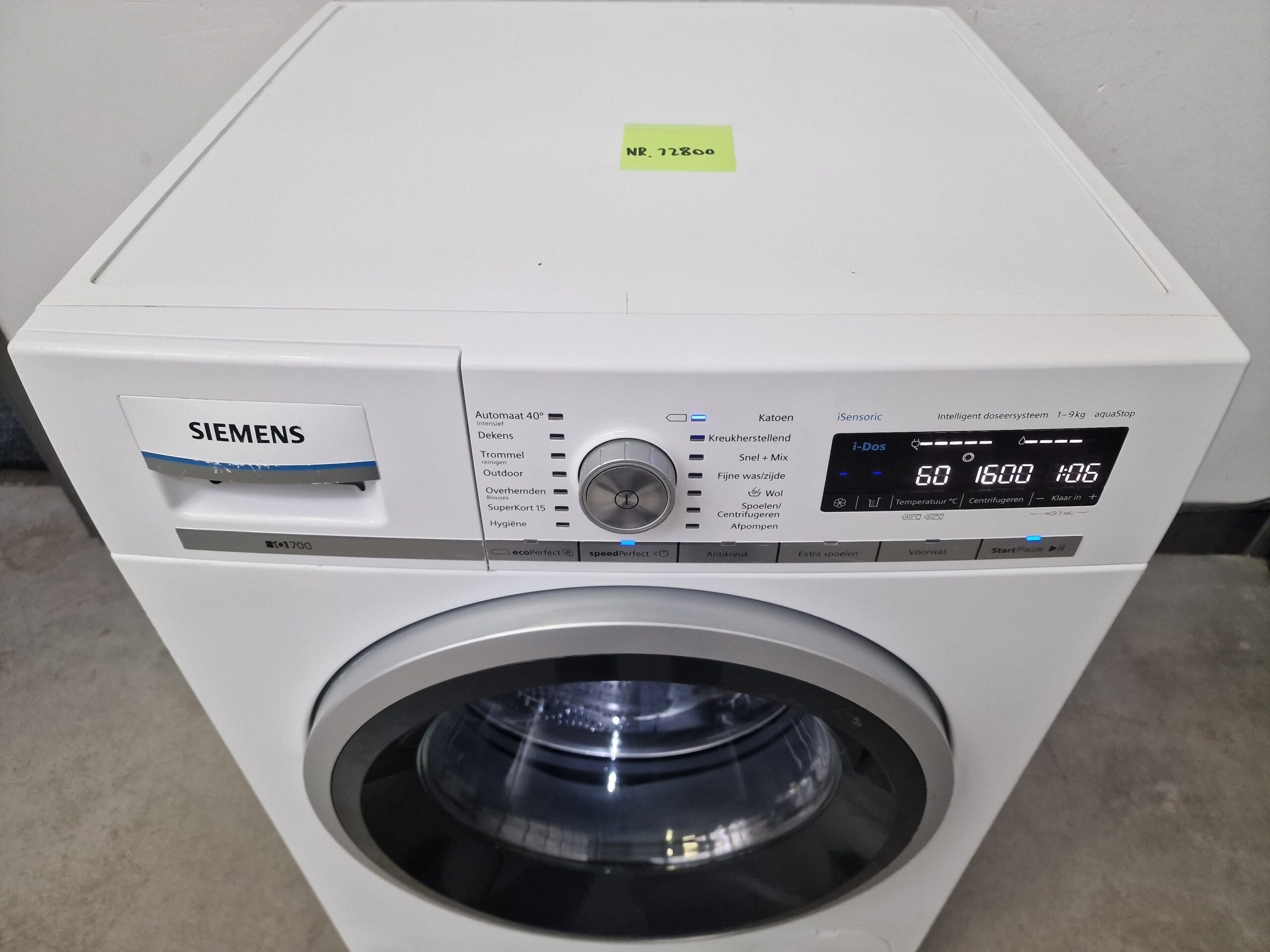 Siemens WM16W672NL IQ700 I-DOS wasmachine 9 kg A+++ - Afbeelding 4