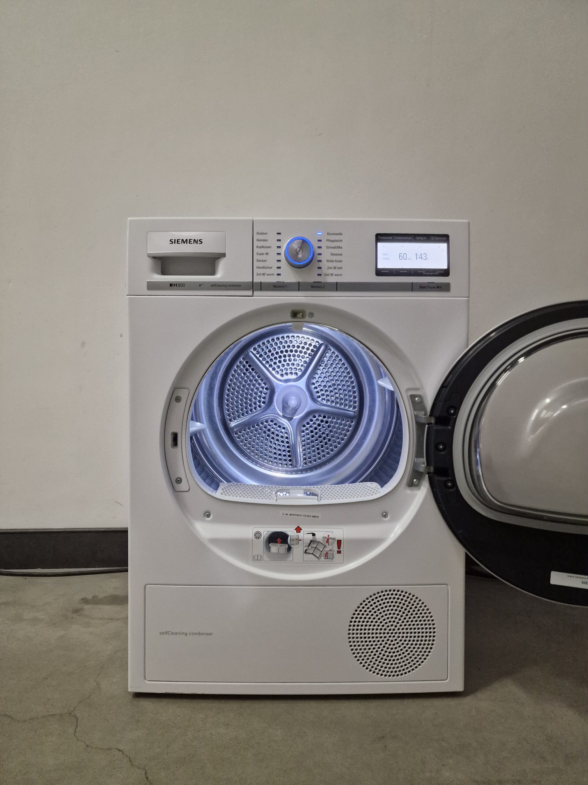 Siemens WT47Y701 IQ800 Warmtepompdroger 8 kg A++ - Afbeelding 4