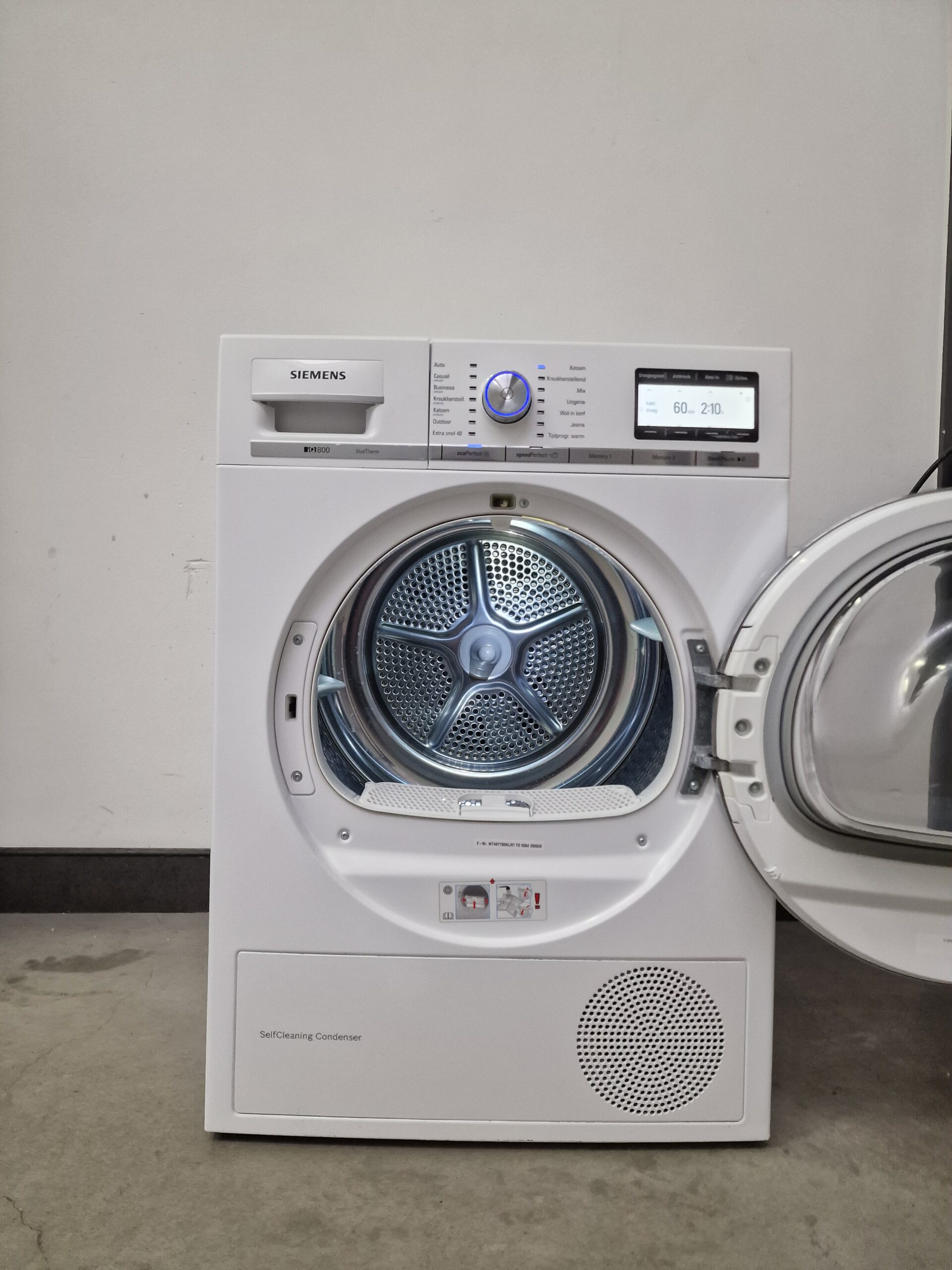 Siemens WT48Y780NL IQ800 Warmtepompdroger 8 kg A+++ - Afbeelding 5