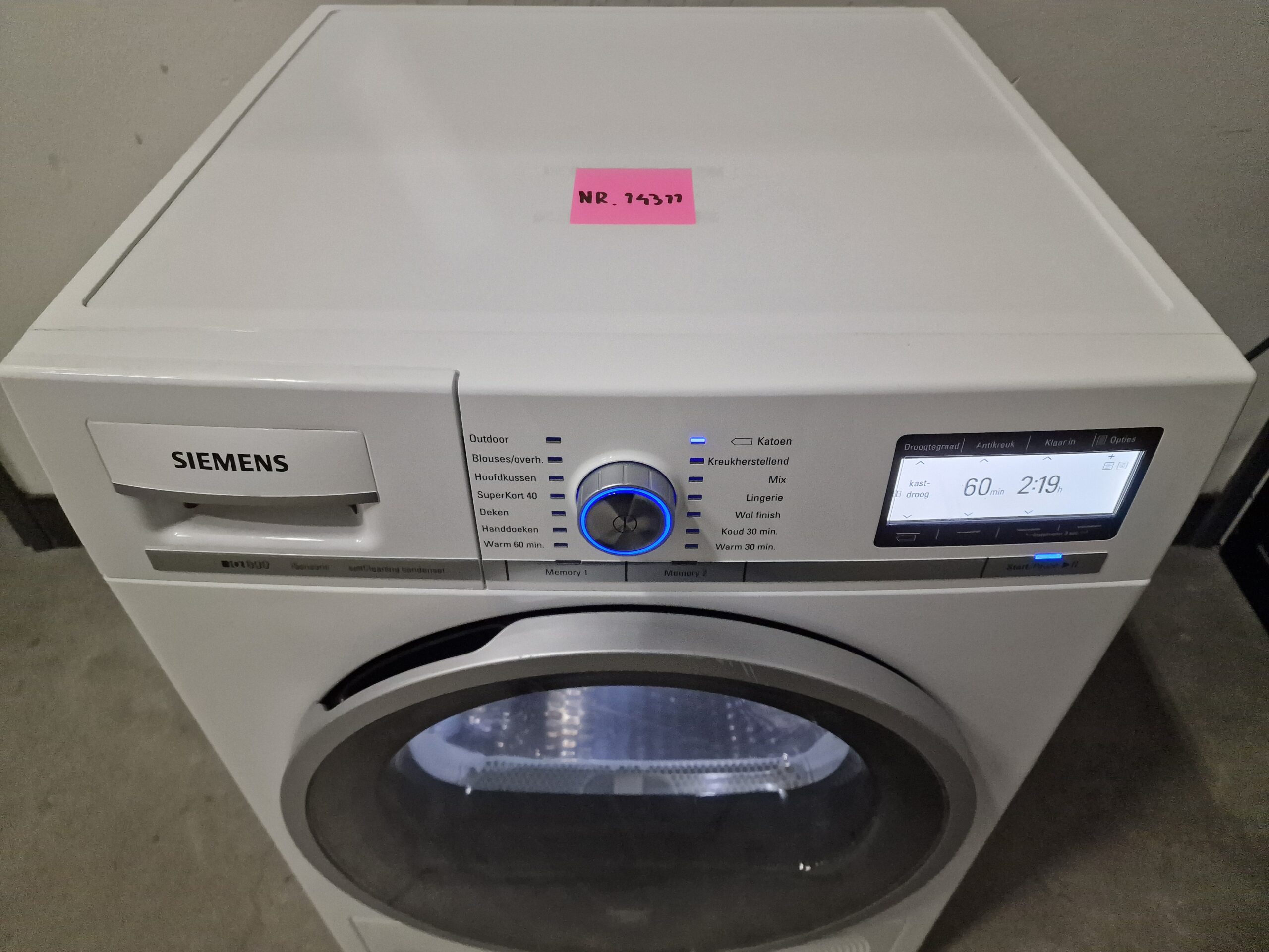 Siemens WT47Y700NL IQ800 Warmtepompdroger 8 kg A++ - Afbeelding 5