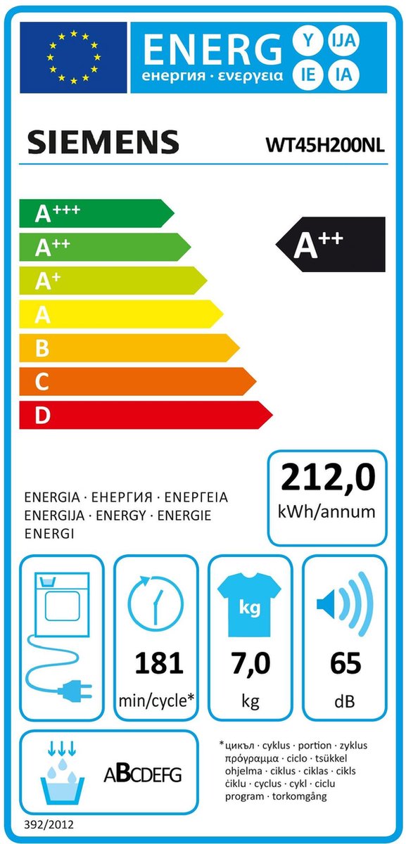 Siemens WT45H200NL IQ300 Warmtepompdroger 7 kg A++ - Afbeelding 4