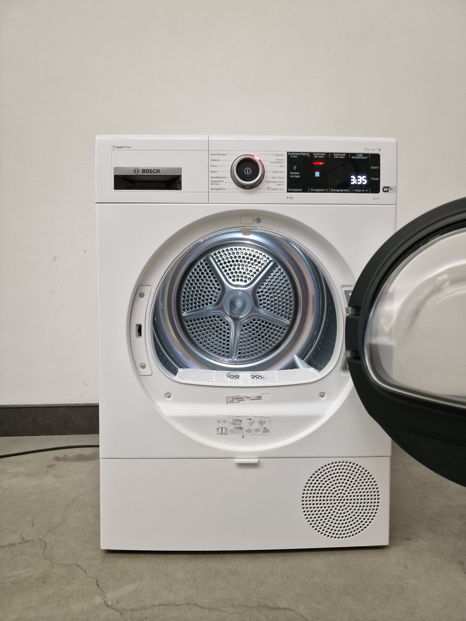 Bosch WTXH8M75NL Serie 8 Auto Clean Warmtepompdroger 9 kg A+++ - Afbeelding 5
