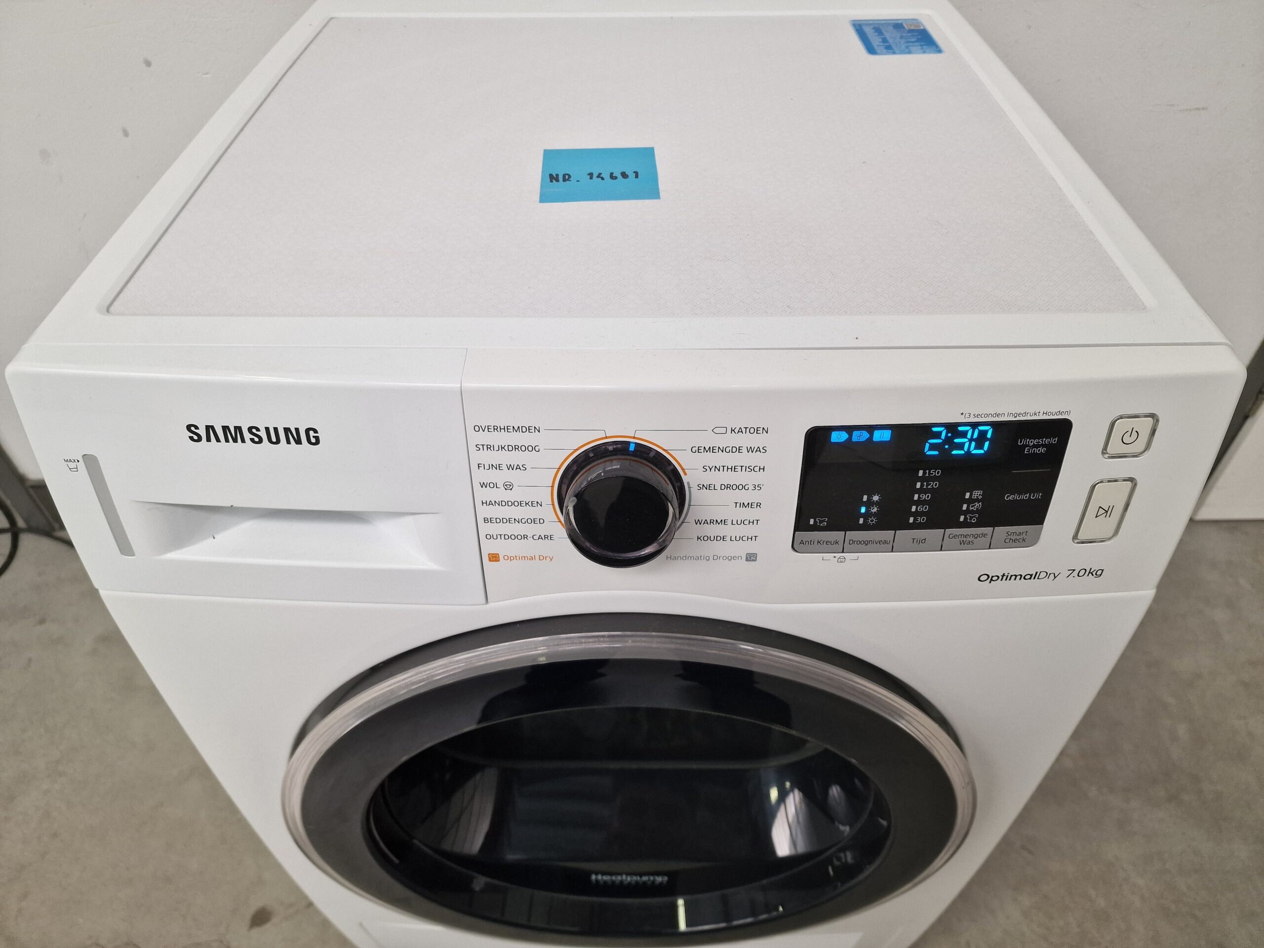 Samsun DV70M5020QW Optimal Dry Warmtepompdroger 7 kg A++ - Afbeelding 3